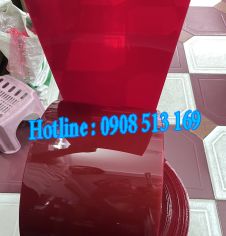 Màn nhựa PVC màu đỏ trơn dùng cho kho lạnh